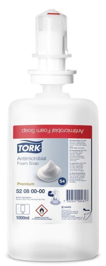 Pěnové mýdlo antimikrobiální 1L S4 TORK