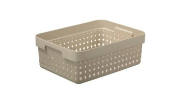 Košík plastový 36x27x13cm - sv. béžový
