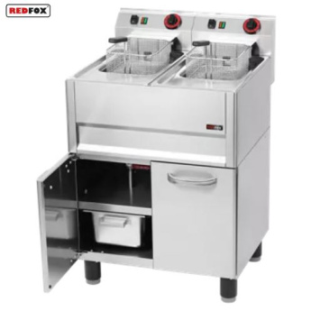 Fritéza elektrická dvojitá 8+8L s podestavbou, 400V - FE 61 ELT
